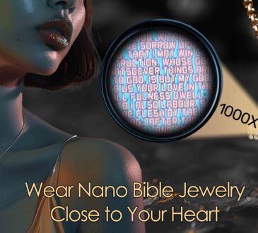 Biblical Christmas Gifts Heart Pendant With Nano Bible Chip by My Nano Jewelry