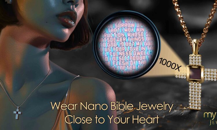 Biblical Christmas Gifts Heart Pendant With Nano Bible Chip by My Nano Jewelry